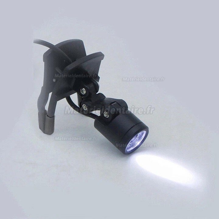 KWS KD-201AJ-3 1W lampe frontale dentaire LED &agrave; clip avec filtre optique